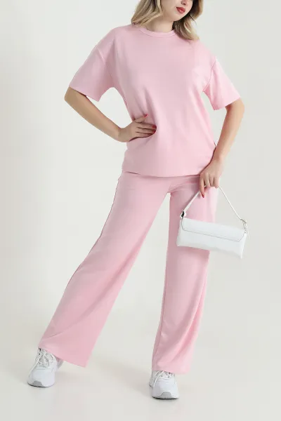 Pembe Bisiklet Yaka Oysho Kadın İkili Takım 468925