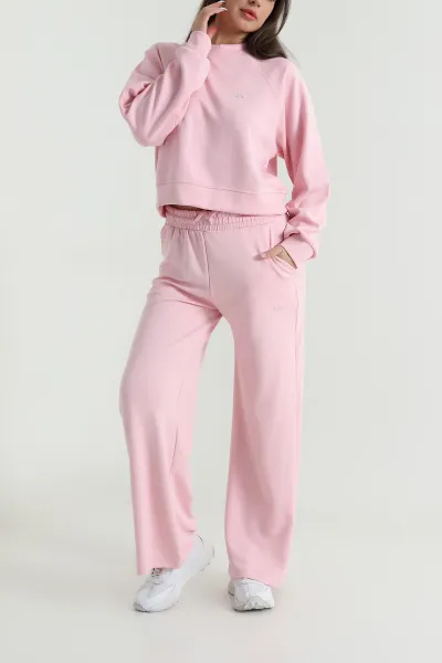 Pembe Bisiklet Yaka Oysho Kadın İkili Takım 483643