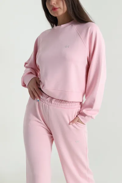 Pembe Bisiklet Yaka Oysho Kadın İkili Takım 483643