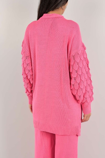 Pembe Cepli Bayan Triko Hırka 139254