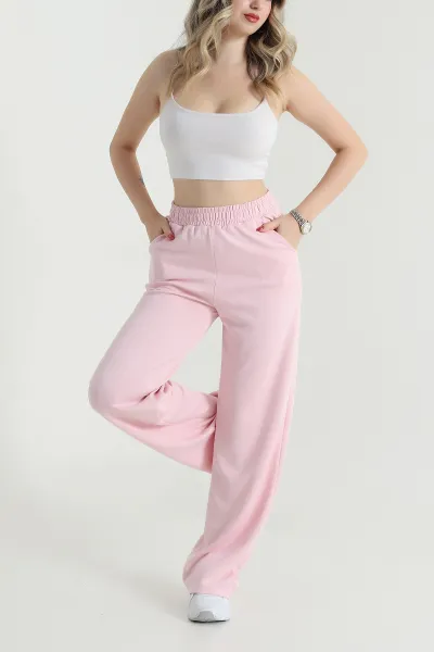 Pembe Cepli Bel Lastikli Oysho Kadın Pantolon 472580