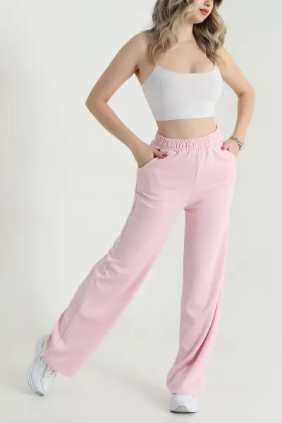 Pembe Cepli Bel Lastikli Oysho Kadın Pantolon 472580