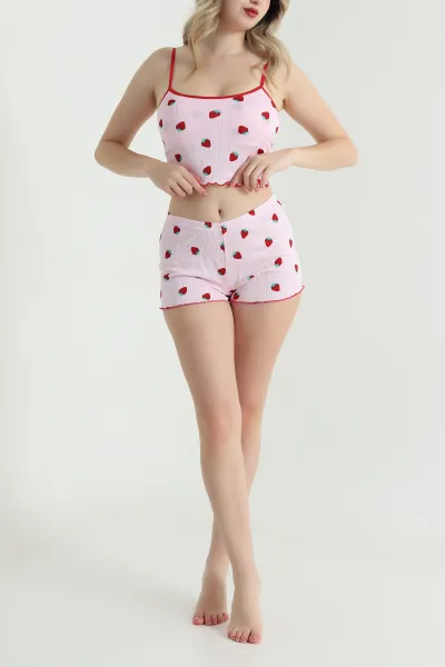pembe-cilek-desenli-kadin-sortlu-pijama-takimi-466379