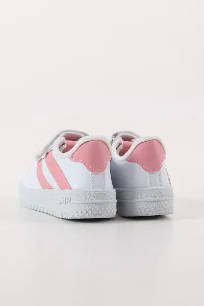 Pembe Çizgili ( 22 - 25 ) Cırtlı Kız Bebek Spor Ayakkabı 418914