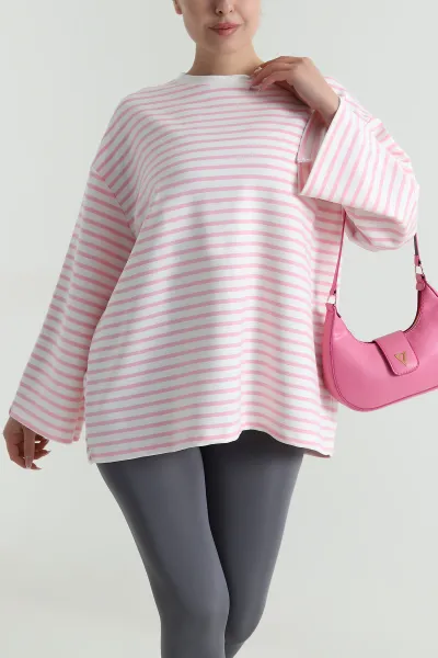 Pembe Çizgili Oysho Kadın Tunik 487495