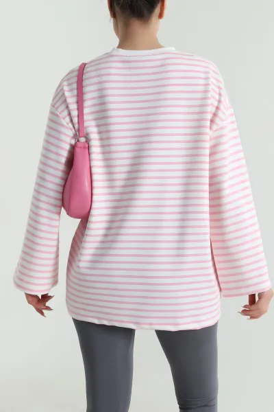 Pembe Çizgili Oysho Kadın Tunik 487495