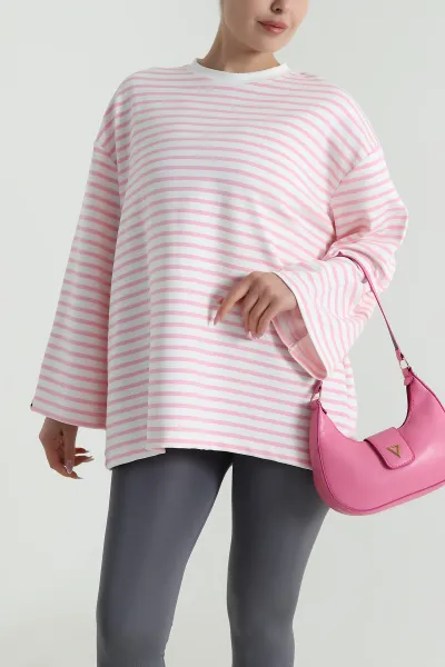 Pembe Çizgili Oysho Kadın Tunik 487495