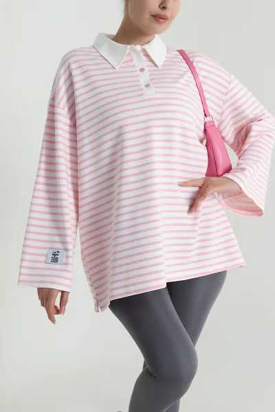 Pembe Çizgili Oysho Kadın Tunik 487500