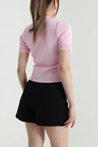 Pembe Çoban Dikiş Kadın Polyemid Bluz 466066