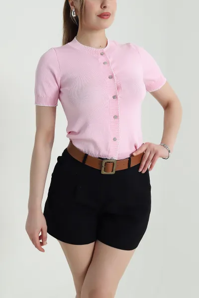 Pembe Çoban Dikiş Kadın Polyemid Bluz 466066
