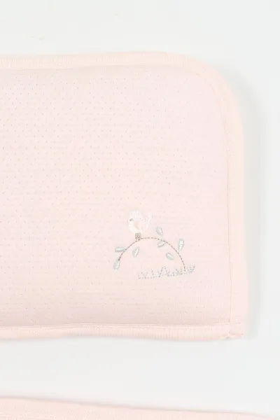Pembe Dalda Kuş Nakışlı 3'lü Bebek Alt Açma Seti 424689