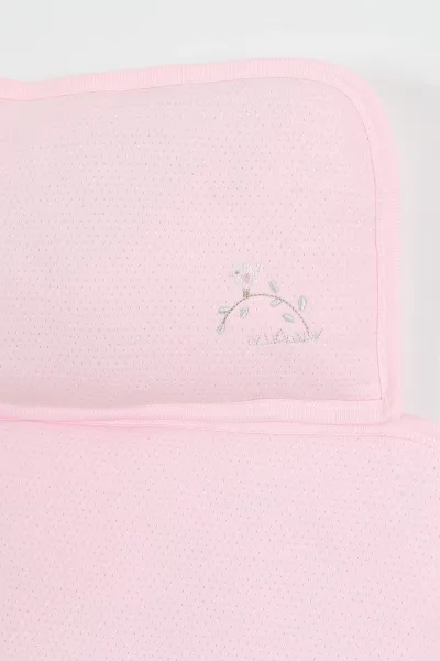 Pembe Dalda Kuş Nakışlı 3'lü Bebek Alt Açma Seti 427774