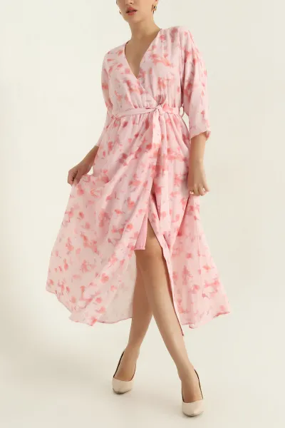 pembe-desenli-kruvaze-yaka-keten-kadin-elbise-367847