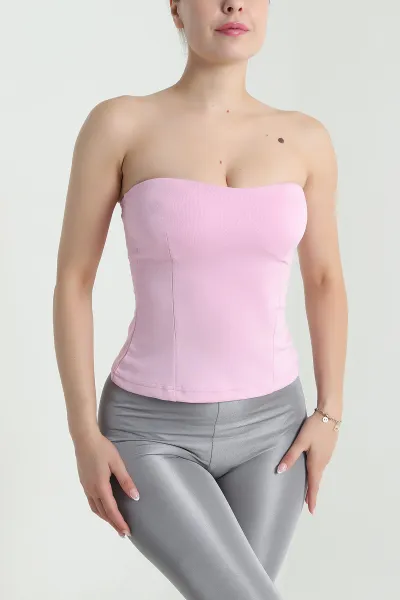 Pembe Destekli Oysho Kadın Bluz 477190