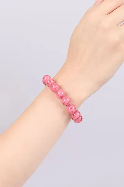 pembe-dogal-tas-unisex-lastikli-bileklik-468945