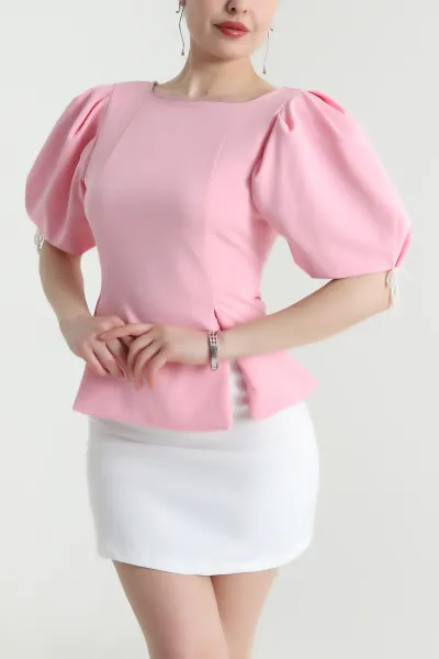 pembe-double-kumas-balon-kol-kadin-bluz-455909