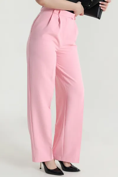 Pembe Double Kumaş Palazzo Kadın Pantolon 474448