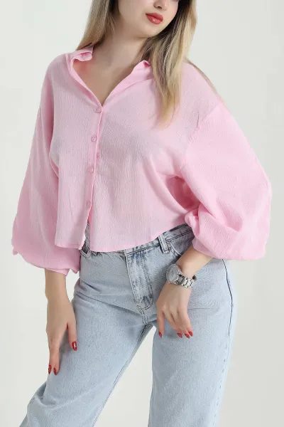 pembe-dugmeli-keten-kadin-gomlek-471722
