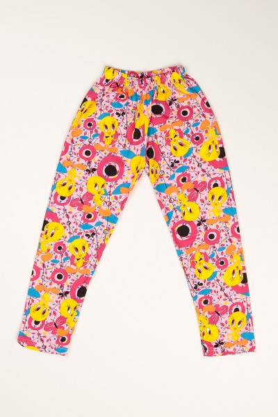 Pembe Düğmeli Kız Çocuk Pijama Takımı 77893