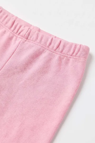 Pembe Ekru  (6-18 Ay) Kalp Baskılı Yakadan Fırfırlı  Kız Bebek 2'li Takım 479478