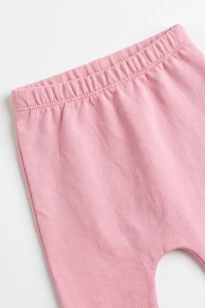 Pembe Ekru (6-24 Ay) Süzene Çiçek Nakışlı  Waffle Kız Bebek Takım 480123