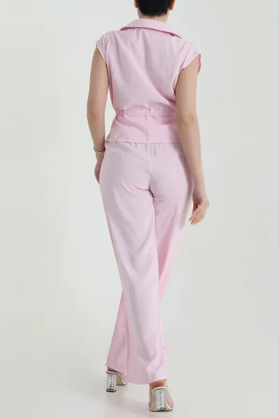 Pembe Fermuarlı Modal Kadın İkili Takım 458315