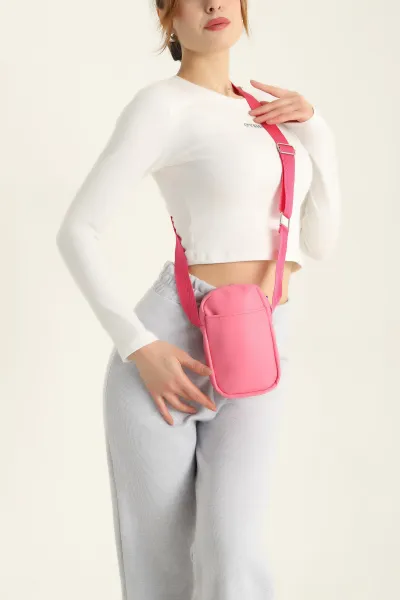 Pembe Fermuarlı Omuz Çantası 326252