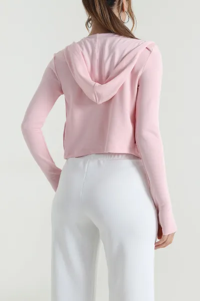 Pembe Fermuarlı Oysho Kadın Sweat 483620