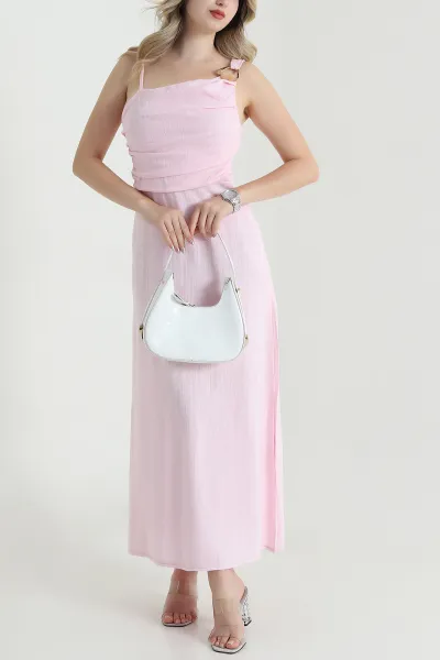 pembe-fermuarli-tokali-keten-kadin-elbise-471071