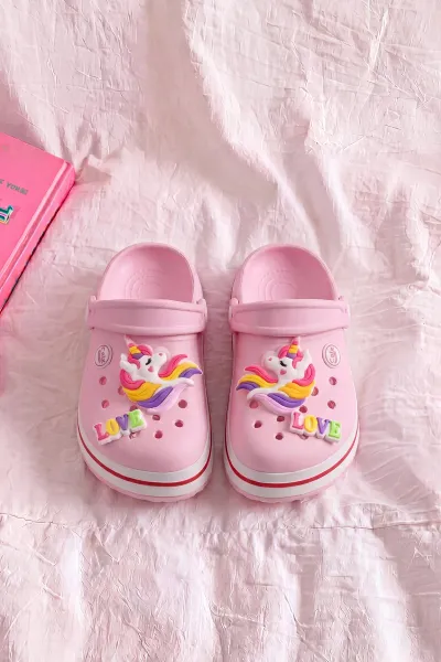 Pembe Figürlü Kız Çocuk Sandalet 462432
