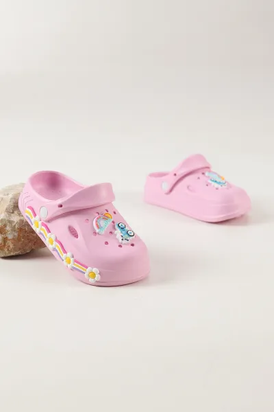 Pembe Figürlü Kız Çocuk Sandalet 462448