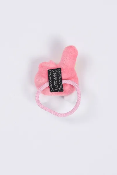 Pembe Figürlü Peluş Lastik Toka 401686