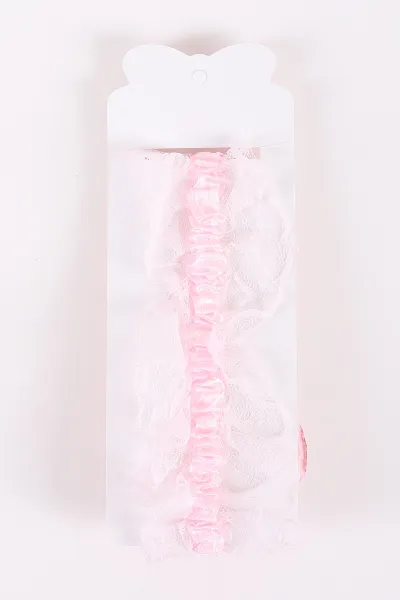 Pembe Figürlü Üzeri Pul ve Tüllü Kız Çocuk Şaç Bandı 436802