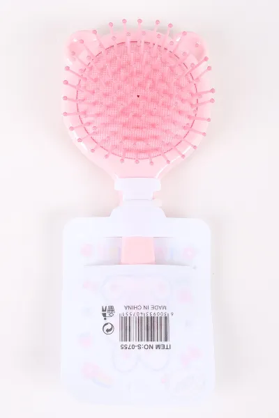 Pembe Figürlü ve Kabartmalı Çocuk Saç Tarağı 449714