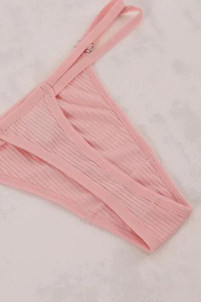 Pembe Fitilli Kadın Tanga Külot 416041