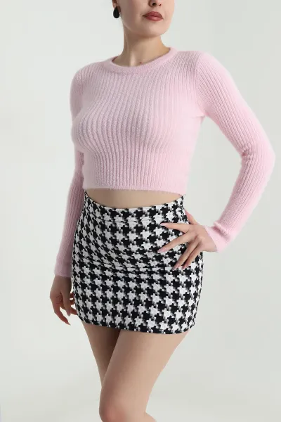 Pembe Fitilli Yumoş Triko Kadın Kazak 492522