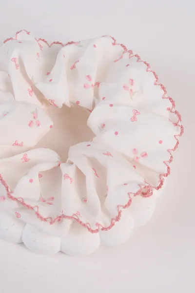 Pembe Fiyonk Baskılı Simit Toka 486170