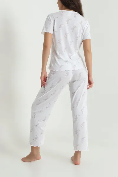 Pembe Fiyonk Detay Kadın Pijama Takımı 467257
