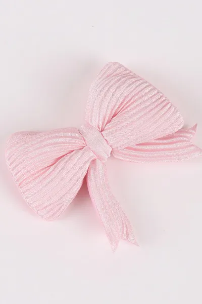 Pembe Fiyonk Model Üzeri Kumaş Tırtıklı Pens Toka 464971