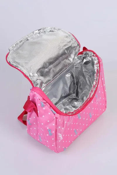 Pembe Folyolu Desenli Kız Çocuk Beslenme Çantası 486502