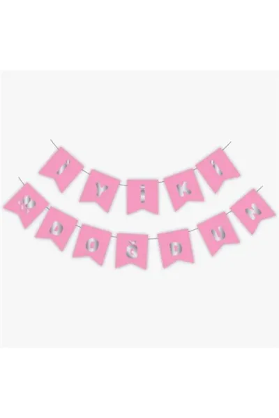 Pembe Silver İyi Ki Doğdun Yaldızlı Banner 303354