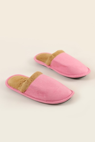 Pembe İçi Tüylü Kadın Ev Terliği 206270