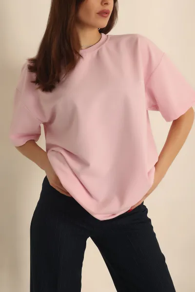 pembe-iki-ip-oversize-bayan-tisort-234378