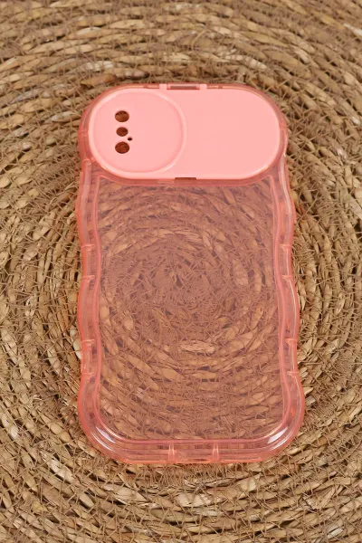 Pembe İphone XS Uyumlu Light Şeffaf Yumuşak Ayna Özellikli Telefon Kılıfı 404029