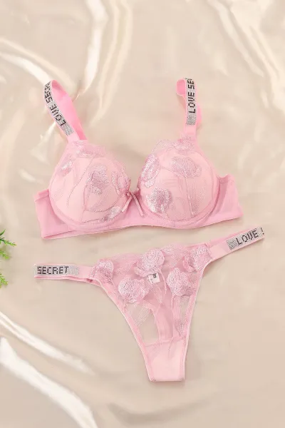 pembe-islemeli-tas-askili-destekli-sutyen-takimi-337488