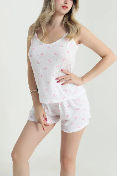 Pembe Jakarlı Desenli Kadın Pijama Takımı 476181