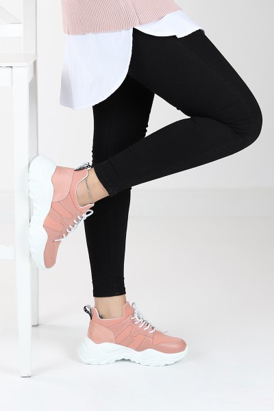 Pembe Kalın Tabanlı Spor Ayakkabı 80528