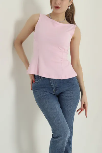 pembe-kayik-yaka-kolsuz-kompakt-kadin-ust-427811