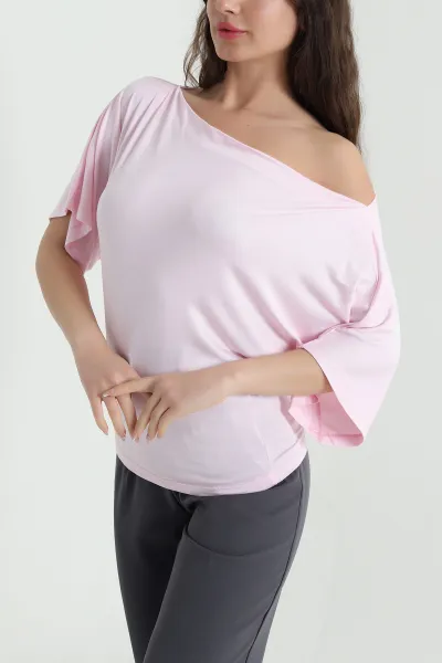 pembe-kayik-yaka-likrali-oysho-kadin-bluz-455993