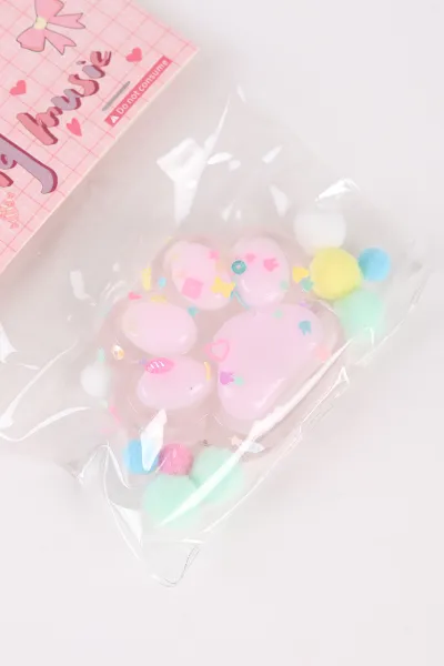 Pembe Kedi Patisi Işıklı   Squishy Oyuncağı 464476